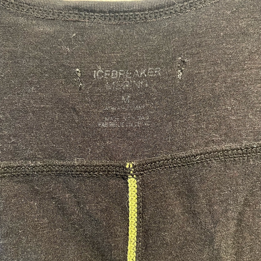 Icebreaker Black Tank Top with Yellow Stitch Detail - Picture 3 of 3